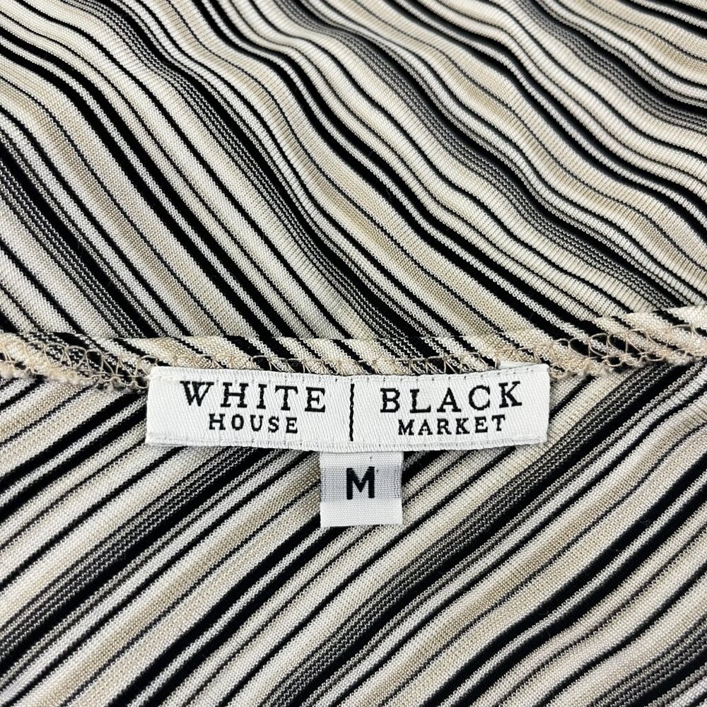 White House Black Market Striped Blouse - Black and White - Picture 4 of 6